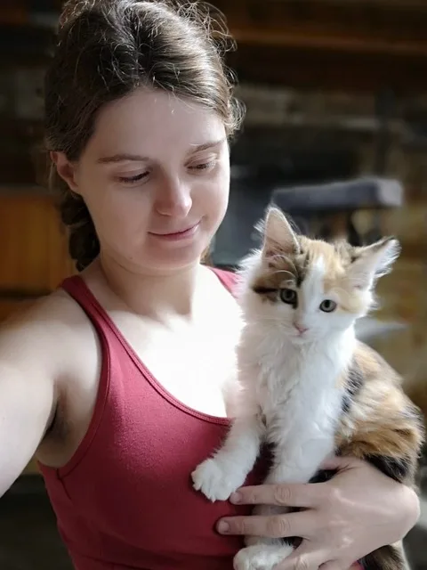 Corinne mit Katze